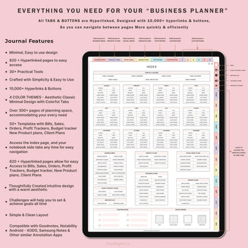 Digital Business Planner, Business Template, Small Business Planner, Content Planner, Social Media Planner, Side Hustle Planner, Goodnotes
